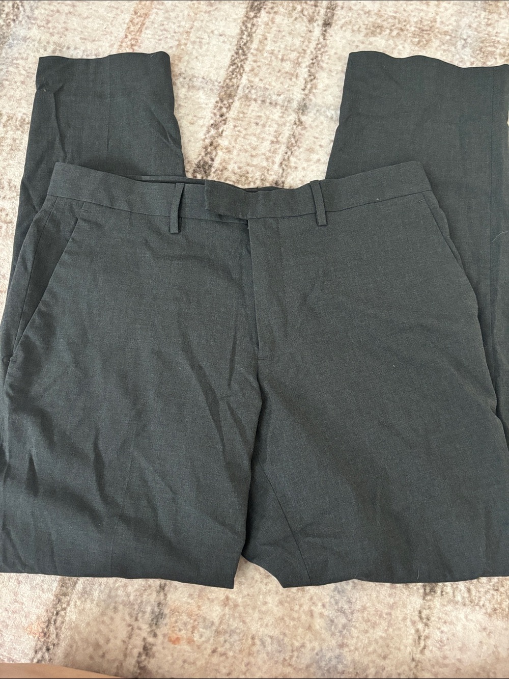 Dark Gray Dress Pants - Classic Straight Leg